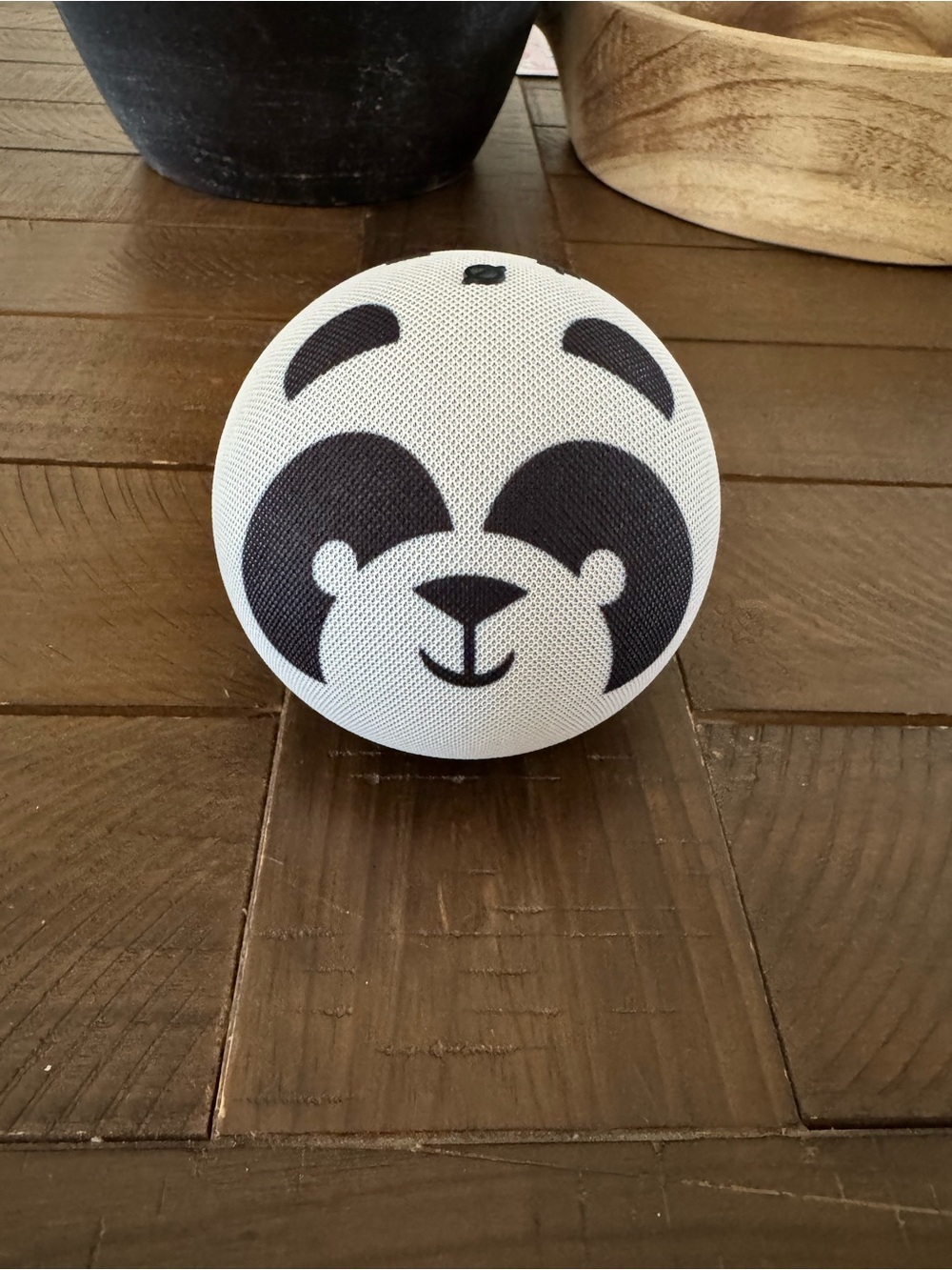Amazon Kids Panda Face Echo Dot Kids Edition - White and Black